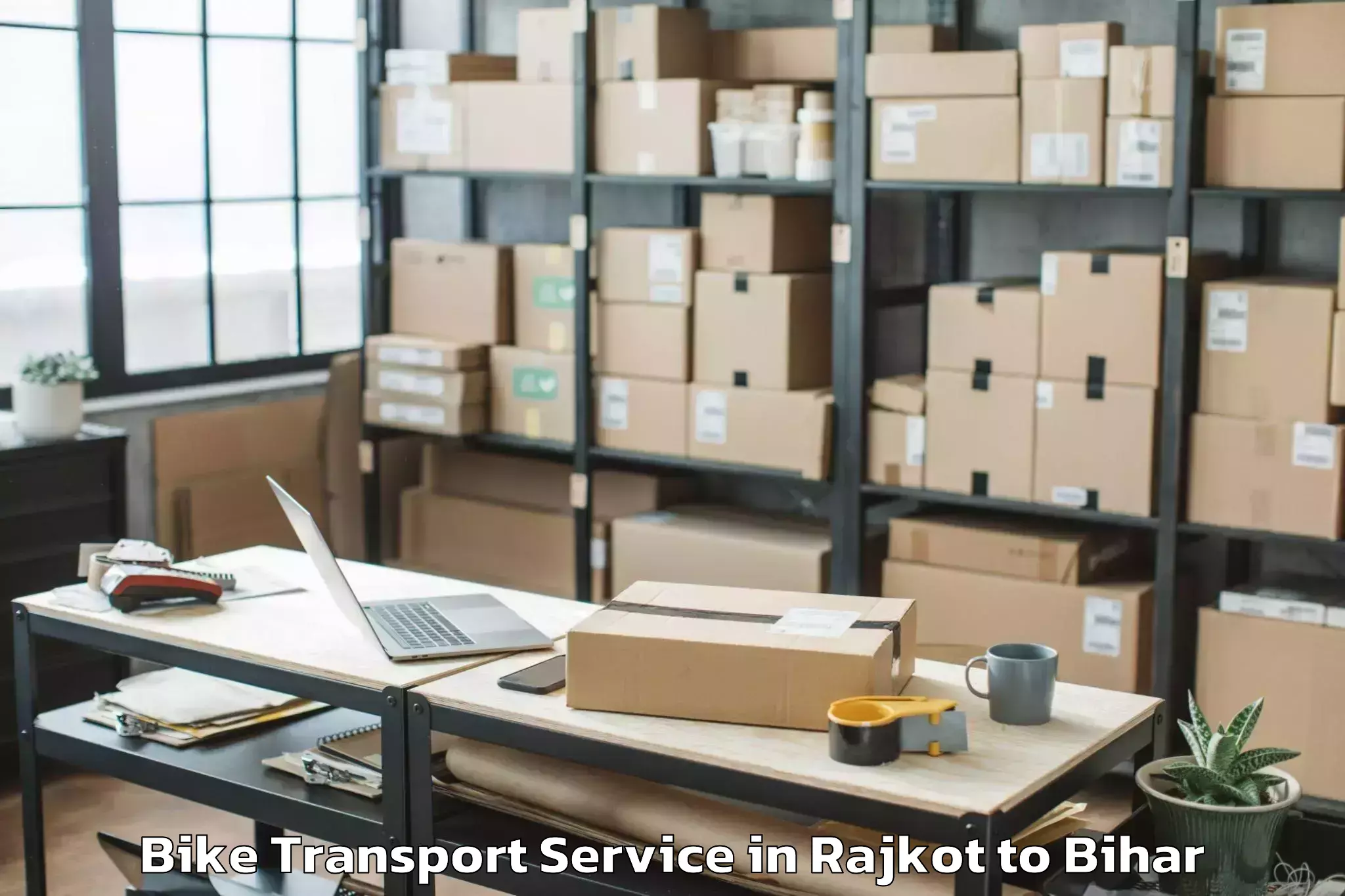 Reliable Rajkot to Khizirsarai Bike Transport